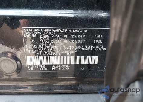 2024 Toyota Rav4 Le из США, поврежденный, VIN 2T3F1RFV9RC453719